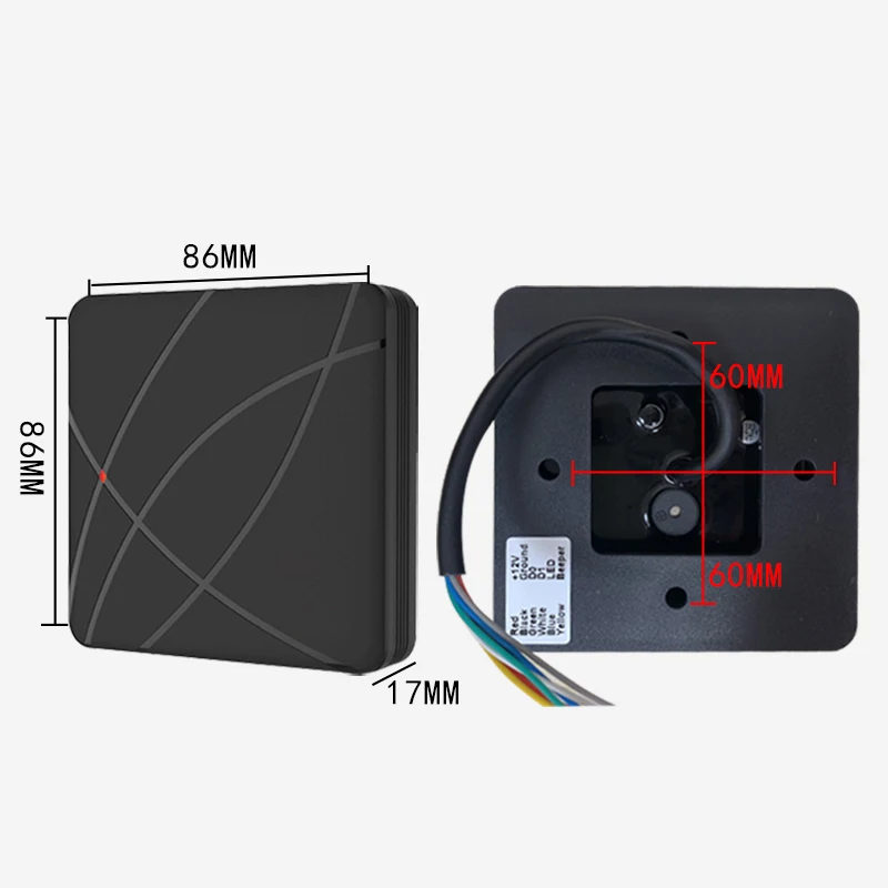 RFID 리더기 내부/외부 설치 방수 IP67 125khz ID 카드 위건 26/34 형식 액세스 제어 시스템에 사용됨