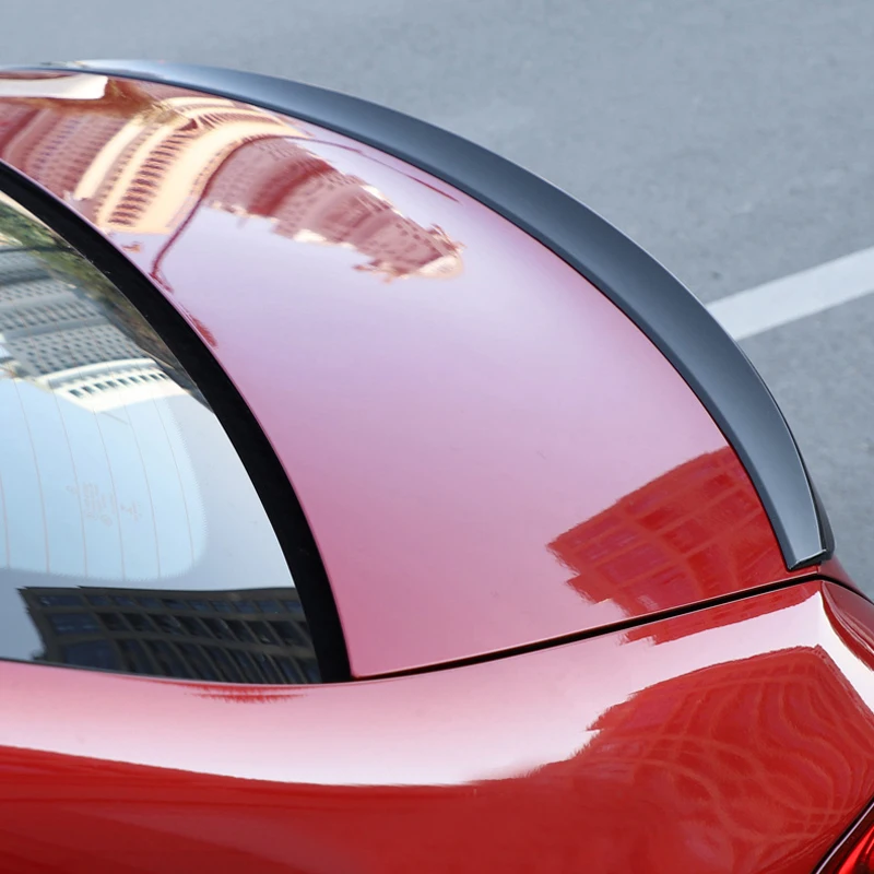 Car Styling ABS Plastic Black Rear Spoiler Wing Molding Trim Cover For Mercedes-Benz A Class V177 Sedan
