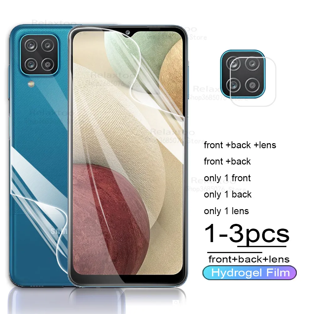 full cover front back hydrogel film for samsung a12 camera screen protector for samsung galaxy a