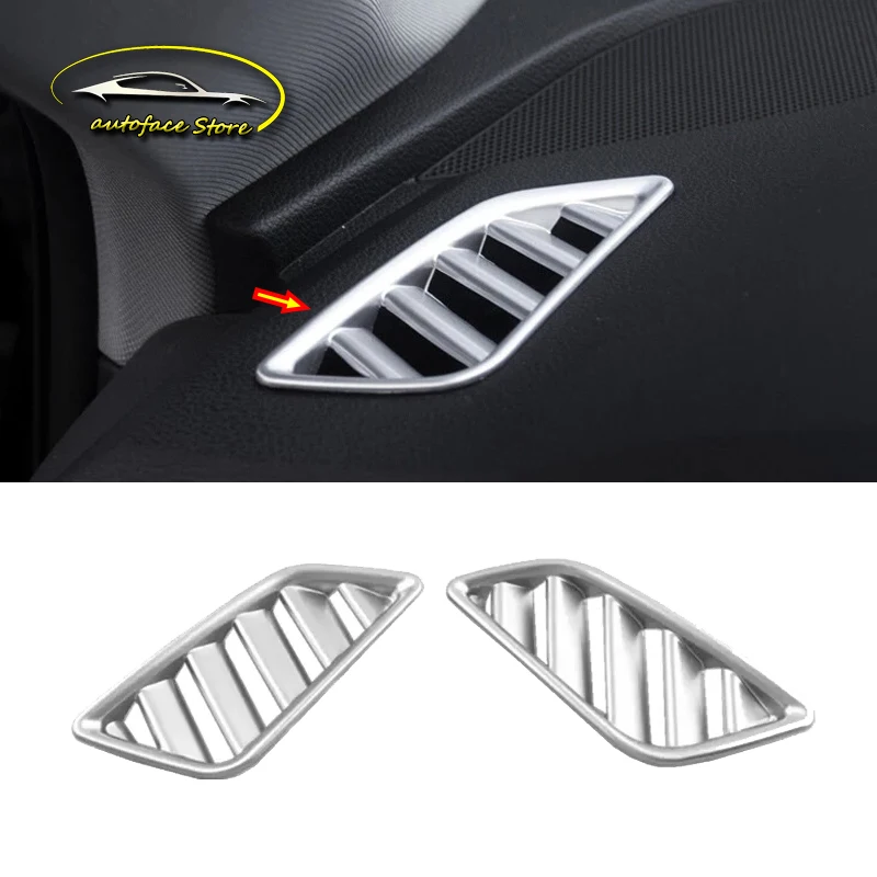 

ABS Matte For Audi A4 B9 2016 2017 Car Accessories Front dashboard Small Air Outlet Vent Frame Panel Sequins Cover Trim Sticker