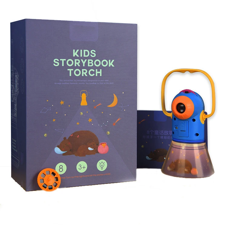 De proyector de historias lámpara juguetes chico sueño proyección linterna antorcha linterna multifuncional luminosa educación juguete de aprendizaje de chico