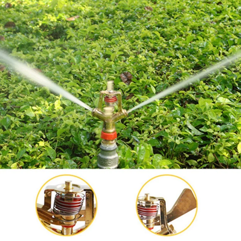 

10Pcs Metal Rotary Watering Impact Sprinkler For Garden Lawn Sprayer Nozzle Micro-Irrigation Hose End Sprinkler