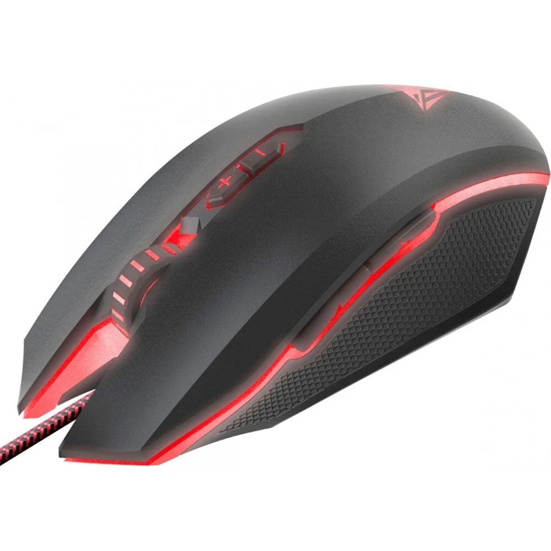 Мышь Patriot Viper V530 оптическая, проводная, 4000 dpi, USB, подсветка красная, цвет: черный