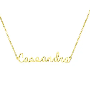 

Customized Necklace Stainless Steel Necklace Nameplate Choker Pendant English Name Jewelry Necklace 45 Fonts AAA Quality