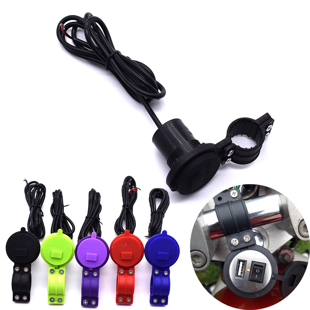 DC 12 V 24 зарядных порта USB для автомобиля Зарядное устройство мотоцикл с