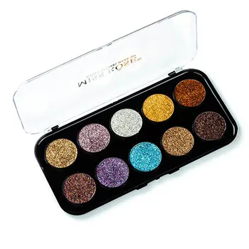 

MISS ROSE 10 Colors Eyeshadow Palette Waterproof Long-Lasting Shimmer Matte Glitter Eyeshadow Eye Makeup Beauty Cosmetic