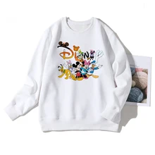 

Harajuku Disney Mickey and His Friends Women Sweatshirts Spring Autumn Cartoon Long Sleeve Top Hoodies New Kawaii Female Clothes