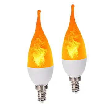 

2pcs E14 LED Flame Fire Effect Simulated Nature Light Bulb Decor Atmosphere Lamp Vintage Design Three Modes Dropshipping