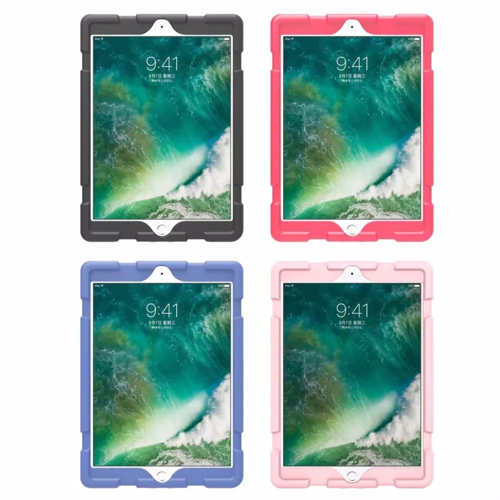 Безопасный Мягкий силиконовый чехол для детей для iPad 9,7 A1822 A1823 A1893 Por 9,7 Air 1 Air 2 защитный чехол для планшета+ ручка