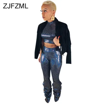 

Causal Tassels Coat Women Long Sleeve Slim Solid Bomber Jacket Streetwear Winter Plus Size Turn Down Collar Cropped Black Coats