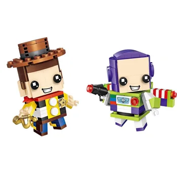 

Lovely Big head building bricks cartoon toys story mini block Woody Buzz Lightyears assembly educational toys for children gifts