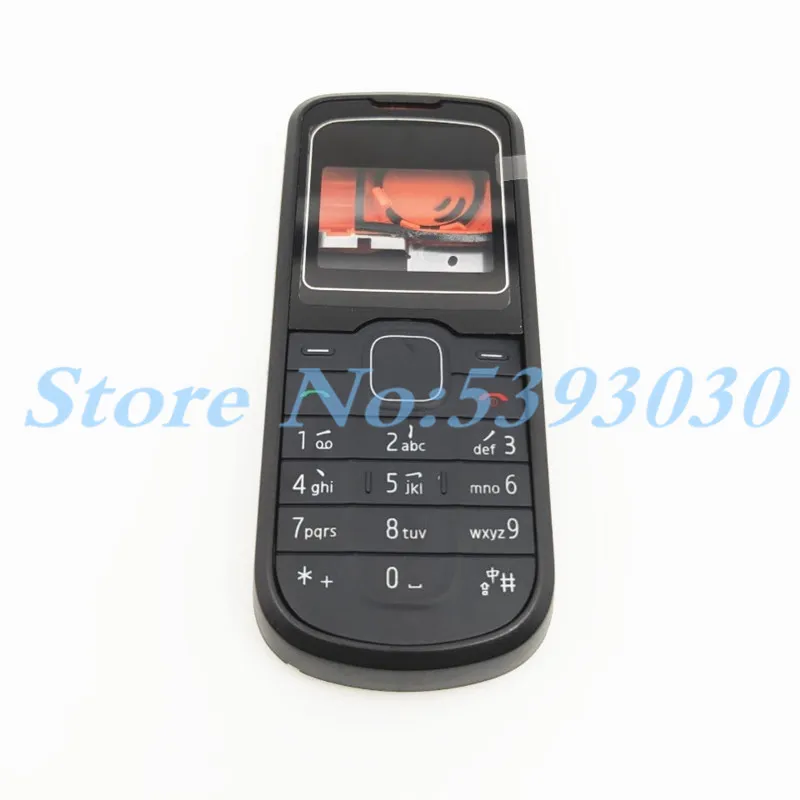 Для Nokia 1202 полный корпус Чехол передняя рамка с клавиатурой дисплей стекло+ средняя рамка+ задняя крышка с логотипом