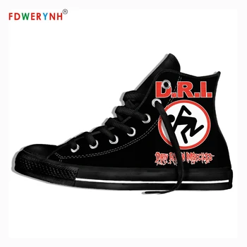 

High Top Canvas Mens Casual Shoes D.R.I Band Most Influential Metal Bands Of All Time Lightweight Breathable Shoes For Women Men
