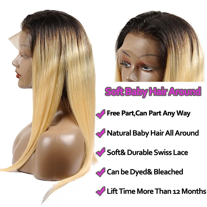 Remyblue перуанские волосы Remy полностью кружевные человеческие парики T1B 613 блонд