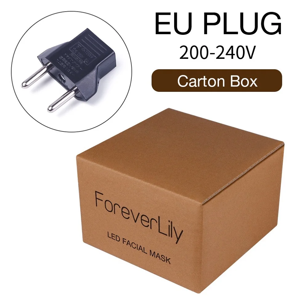 carton box packed eu Новейшая модель; 3/7 цветов фотон Электрический светодиодный маска для лица с шеи омоложения кожи против акне против морщин Красота лечение салон дома Применение - Цвет: carton box packed eu