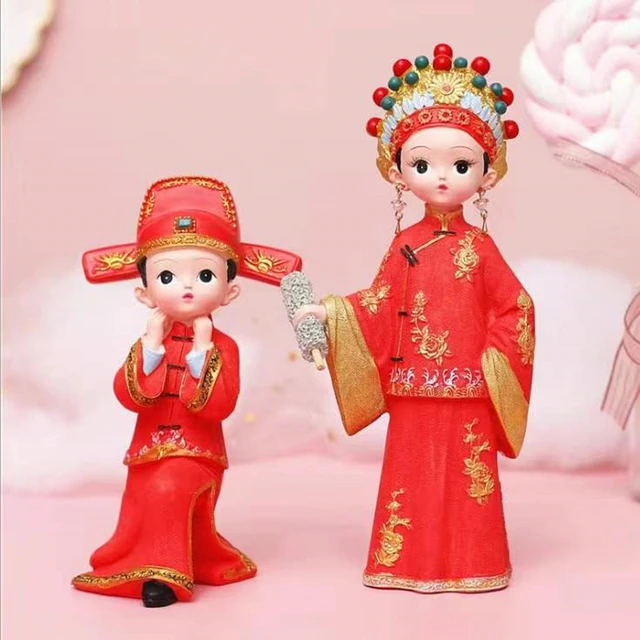Creative Chinese Wedding Doll Home Decor Figurine Bride And Groom  Decoration Resin Crafts Romantic Couples Doll Wedding Gifts - Figurines &  Miniatures - AliExpress