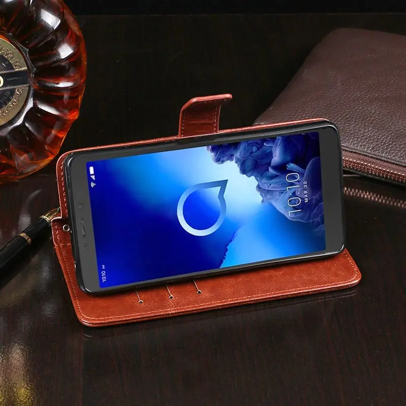 Для Alcatel 1V Чехол Флип Бумажник Бизнес кожаный чехол для телефона для Alcatel 1V 5001D чехол Fundas аксессуары