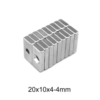 

5~60PCS 20x10x4-4 Strong Quadrate Neodymium Magnet Hole 4mm NdFeB Magnetic 20x10x4-4mm Block Rare Earth Magnets 20*10*4-4 mm