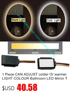 1 Piece Lamp Mirror Touch Dimmer Switch LED Mirror Light Touch Sensor Switch for Home or Hotel Cabinet LED Light Makeup Mirror