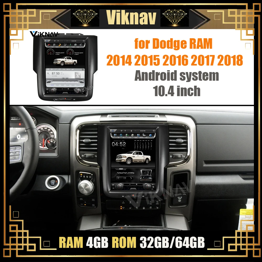 Автомобильный мультимедийный плеер для Dodge RAM 2014 2015 2016 2017 2018 радио DVD GPS навигация
