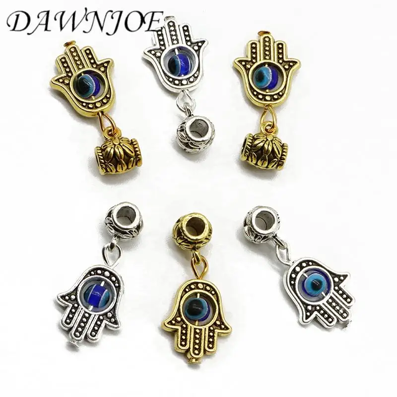 10 шт. ручная Фатима полые вращающиеся бусины-разделители от сглаза бусины для