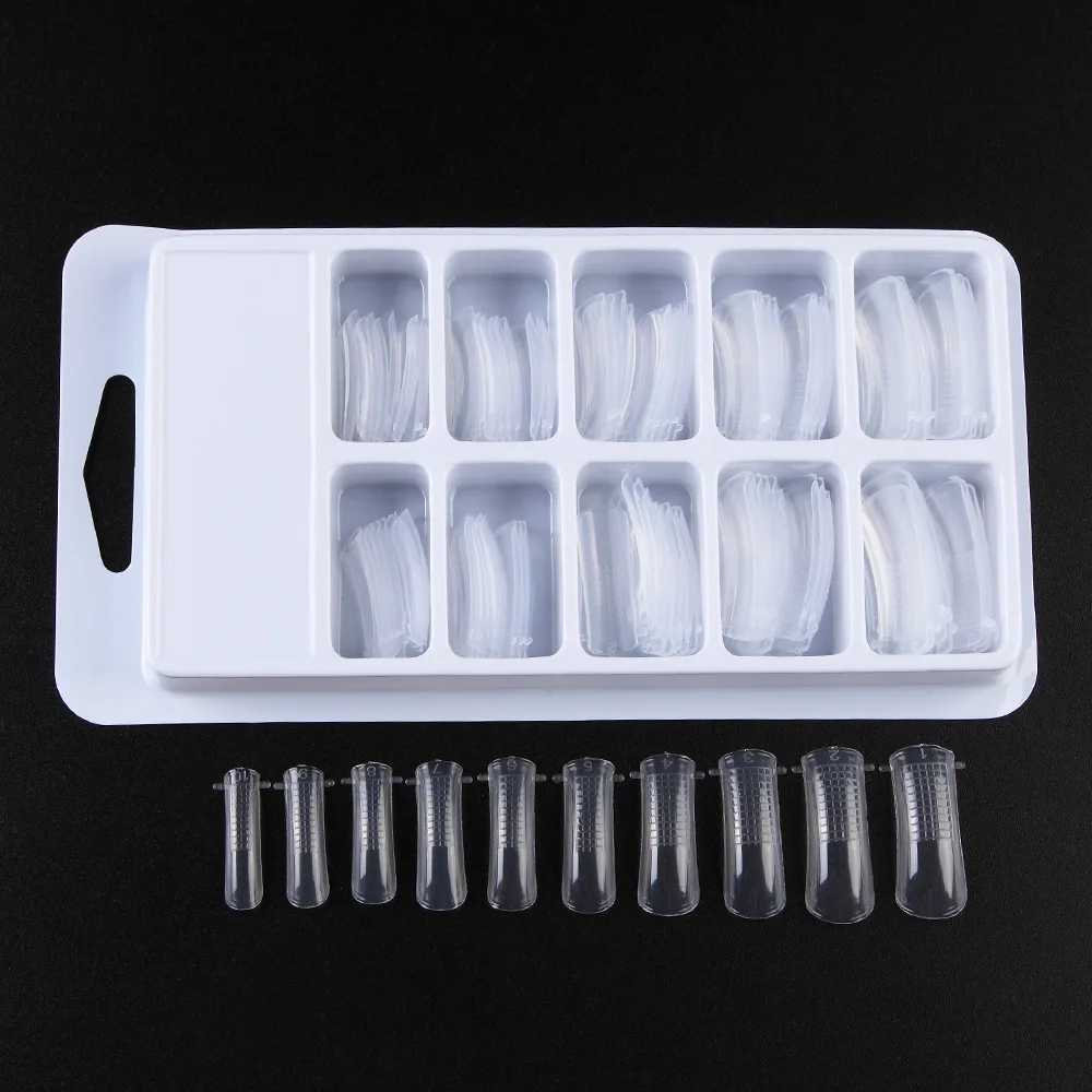 

Manufacturers Direct Selling 100 Pieces Boxed with Measuring Manicure Crystal Nail Mode Magic Nail Tip Non-Paper Cups Extended G