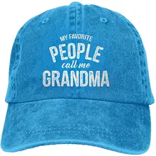 Мужская винтажная Регулируемая Кепка по индивидуальному заказу My Favorite People Call Me Grandma Funny Sports cap, синяя