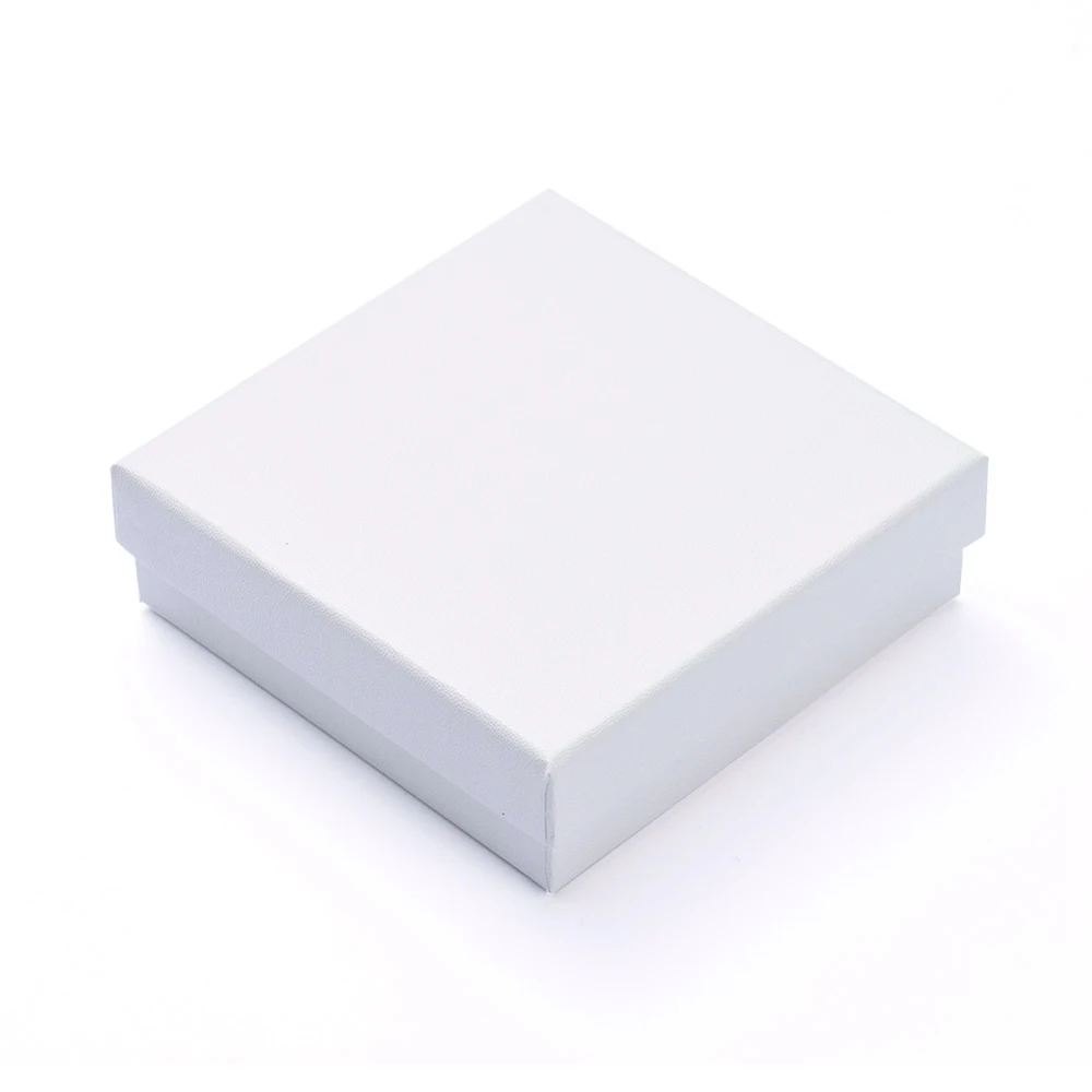

Cardboard Jewelry Box Gift Cardboard Boxes for Ring Necklace Earring Jewelry Gifts Packaging with Black Sponge Inside 18pc/24pc