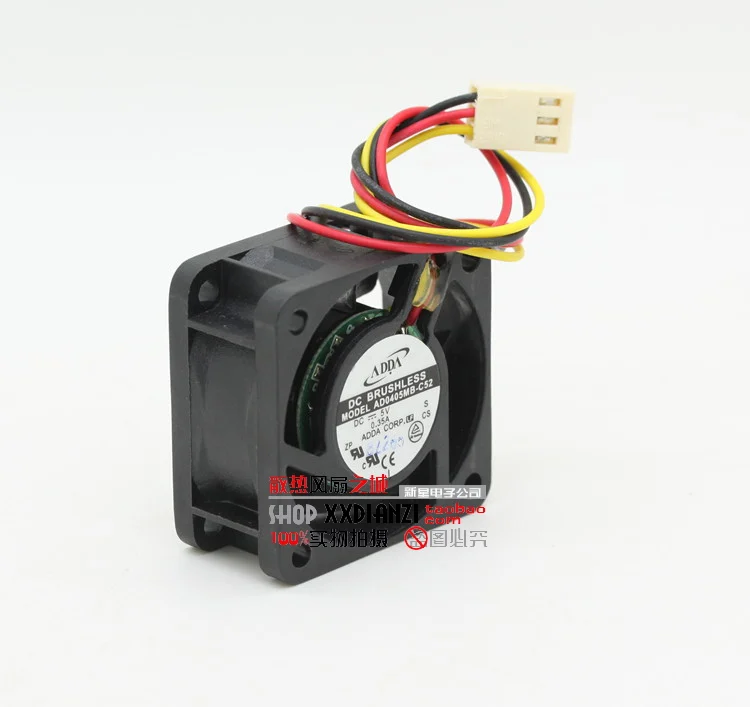 Оригинальный Новый 4 см AD0405MB C52 4020 0.35A 5V Три провода скорость Вентилятор