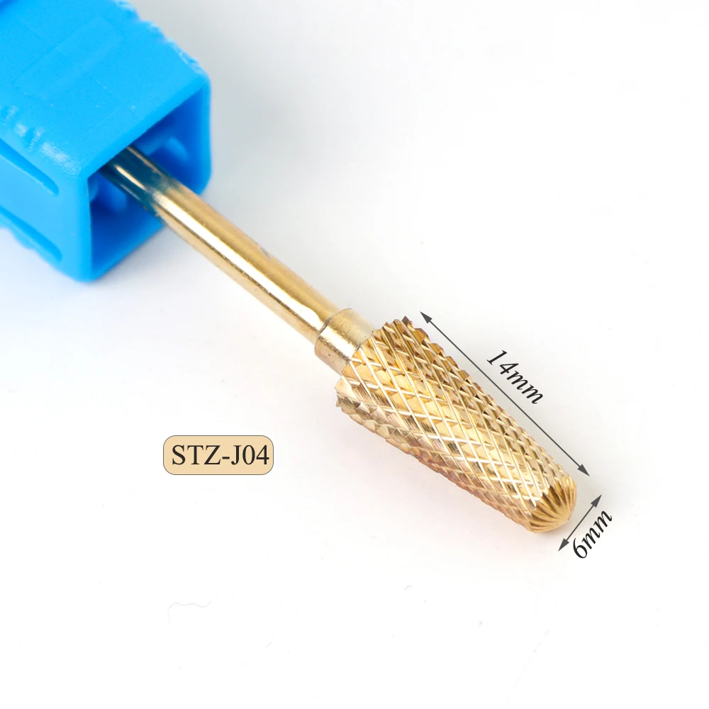 STZ-J04 20 типов золотых фрез для маникюра, твердосплавное сверло для ногтей, роторная насадка, электрическая пилочка для ногтей, аксессуары, инструмент SASTZ-J-1 - Цвет: STZ-J04