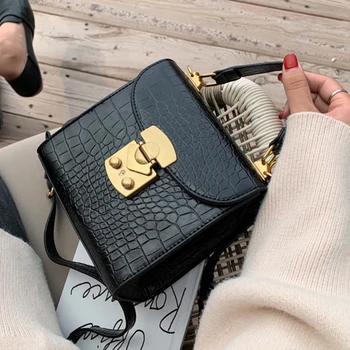 

Stone Pattern PU Leather Autumn and Winter Crossbody Bags for Women 2020 Lock Designer Fashion Shoulder Female Travel Handbags