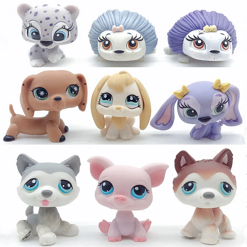 

Rare Old Pet Shop Collection Figure Dachshund Brown Sausage Dog Snowflake Eyes Collie Dog Cat Animals Kids Toys