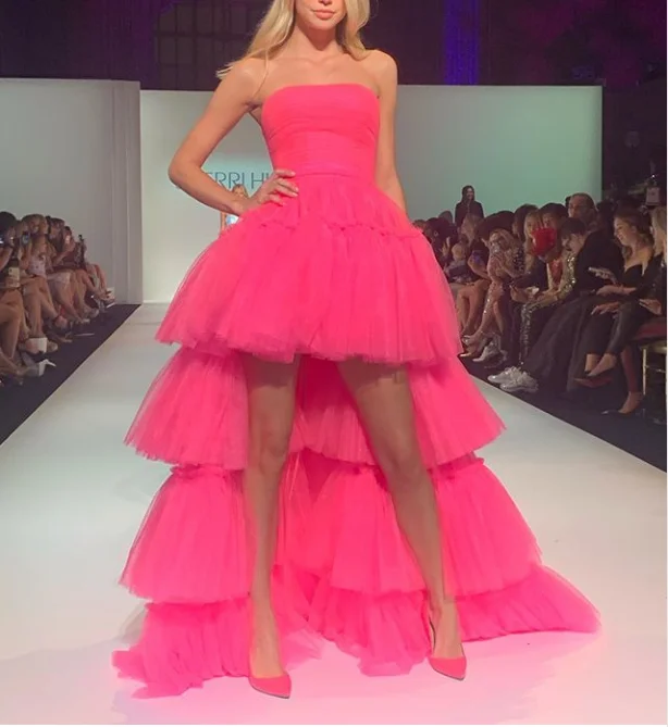 as picture Платья на выпускной с вырезом сердечко Тюль Вечерние платья Vestido Formatura Robe De Soiree короткое спереди длинное сзади Vestidos De gala - Цвет: as picture