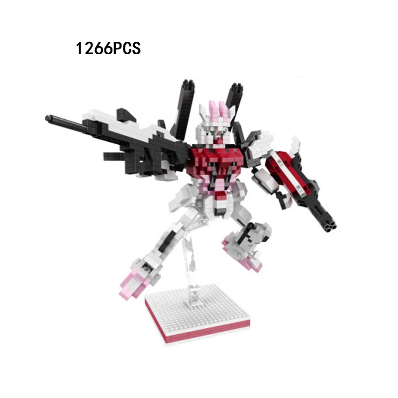 Супер робот war seed DESTINY micro diamond block freedom Strike i.w. S. P Gundam красный сбивающийся сборный нанокубик модель игрушки