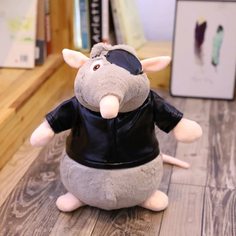 1PCS 25/35CM Cute Dressing Mouse Plush Toys Simulation Plush Stuffed Doll Kids Toys Funny Toy Rat Year Mascot Home Decor - Цвет: Черный