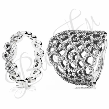 

Baofu New 925 Sterling Silver Ring Personality Heart-Shaped Vortex And Elegant Luxury Flower Ring Original Female Fine Jewelry