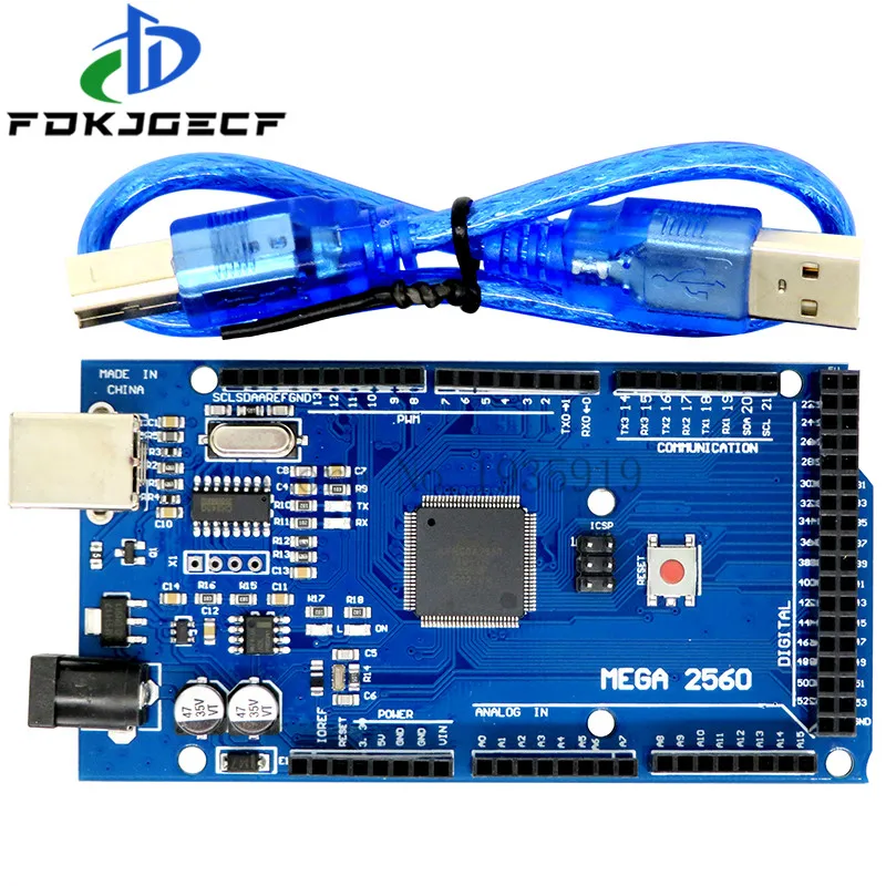 MEGA2560 MEGA 2560 R3 (ATmega2560-16AU CH340G) AVR USB плата для разработки с 30 см кабелем arduino |