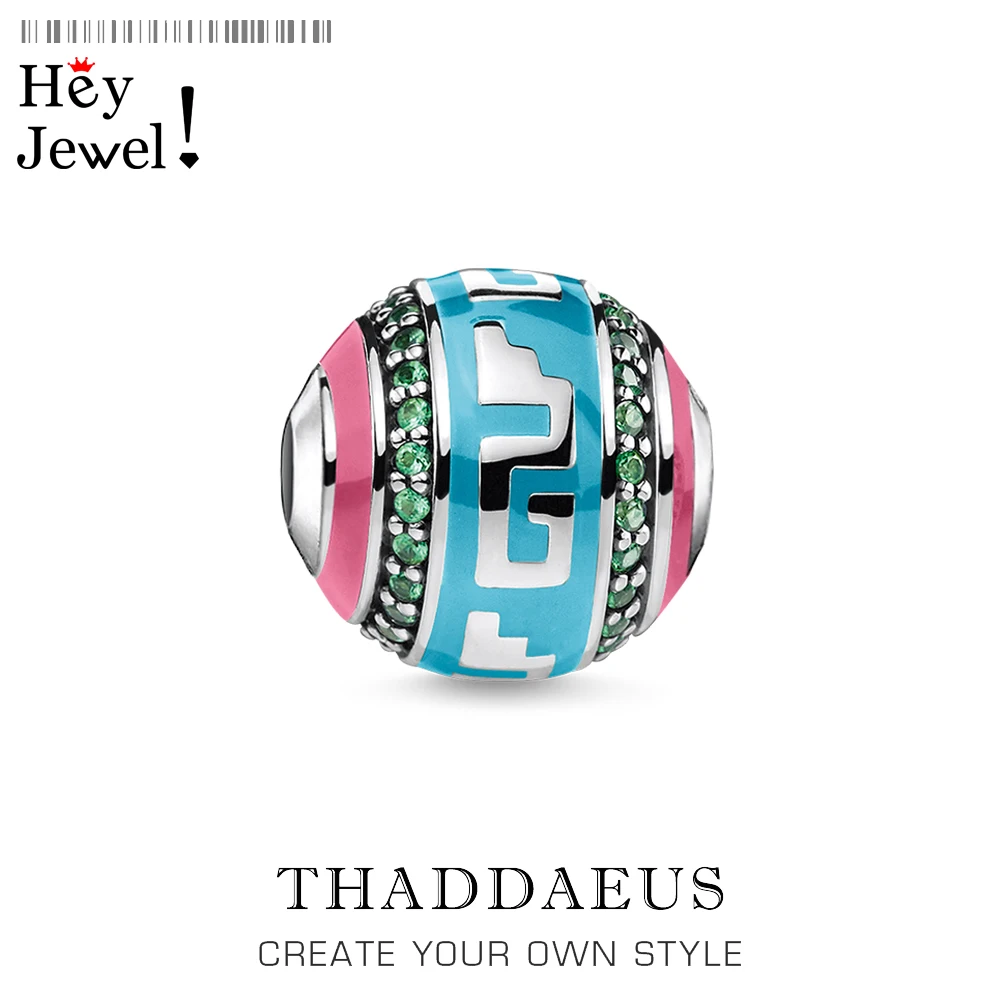 

Beads Blue Ornament Fits Bracelet Necklace 2019 New Thomas Silver Plated Karma Charms European Jewelry Accessories For Women Men