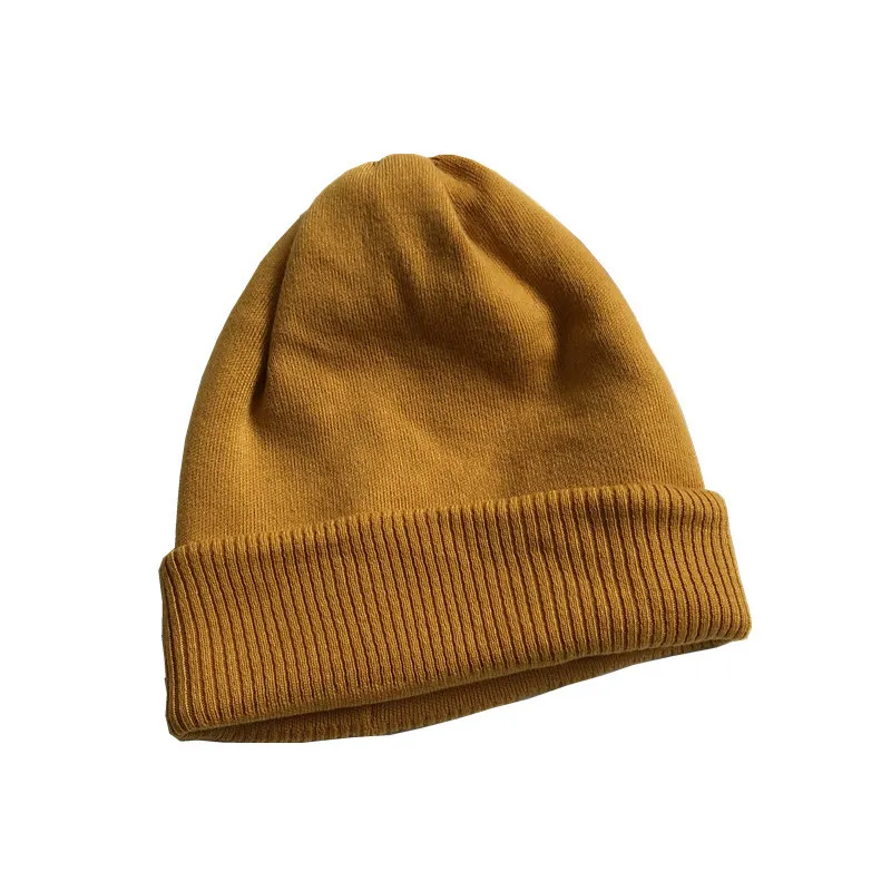 

Spring Beanie Hat for Women Watch Cap Thickening Wool Knit Skullies Cap Winter Autumn Hats for Female Double Layer