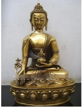 

s rare bronze statue en laiton you Thibet Bouddha decor ation Brass Fine Arts Crafts