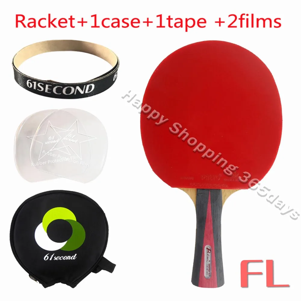 FL racket 1case Pro Настольный Теннис Пинг Понг комбинированная ракетка Palio ENERGY 03 лезвие с 2x CJ8000 H40-42 каучуками длинные Shakehand FL - Цвет: FL racket 1case