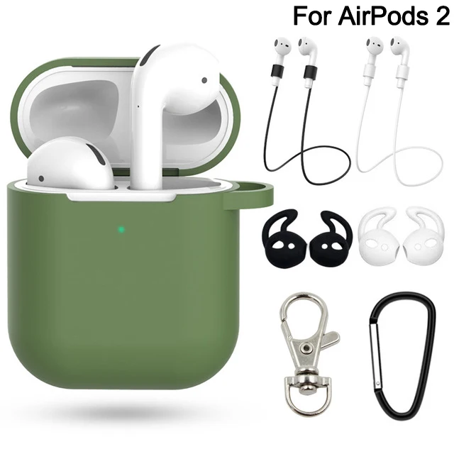 7 шт./компл. идеальный чехол для airpods 2 для airpods pro 3 Earpods чехол для IPad air стручки pro funda для airpod Чехол чехол Аксессуары - Цвет: 2 Mustard green Set