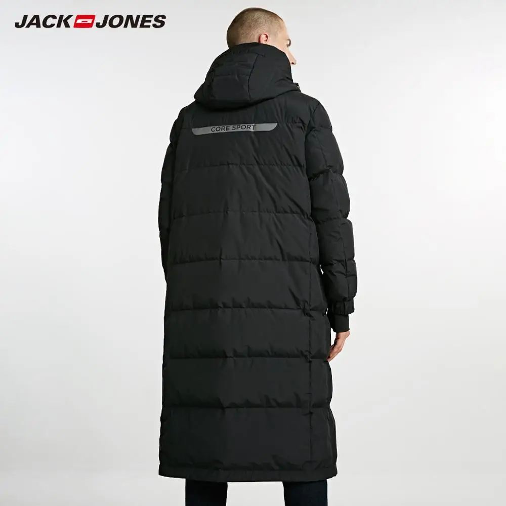 JackJones Мужская зимняя длинная куртка пуховик с капюшоном парка пальто модная