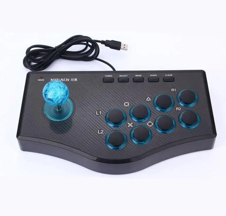 Retro Arcade Game Rocker Joystick USB Wired Game Controller for PS2 PS3 PC Android Smart Tv Computer PC Gamepad Gaming Console