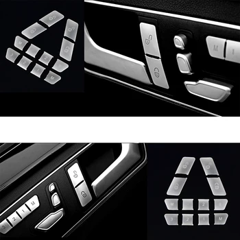 

12pcs Seat Memory & Door Lock Button Cover Trim For Mercedes Benz A B CLA/GLA E Class W212 GLK GLE ML GL