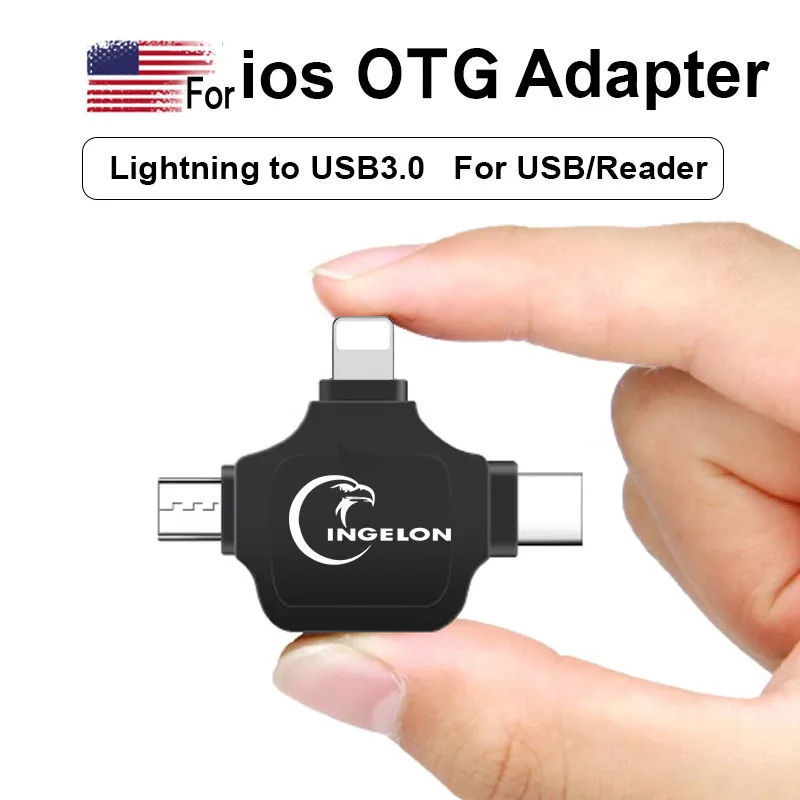 OTG кардридер 3 в 1 для телефонов ios/Type C/Android новинка usb 0 не требуется приложение
