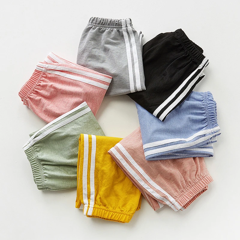 Spring Cotton Pants for Boys Girls Casual Sports Jogging Pant Summer Striped Loose Pants for Kids Children Trousers Clothes girls pants boys pants kids pants girls trousers