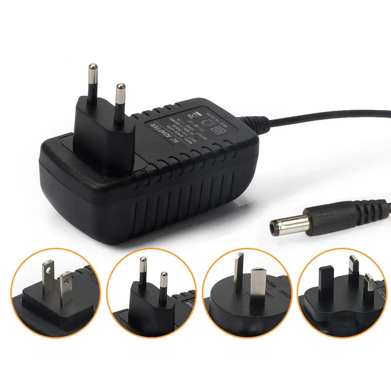 

12V 2A AC 100V-240V Converter Adapter 2000mA Power Supply DC 12V EU UK AU US Plug 5.5mm X 2.1mm for CCTV IP Camera LED Strip