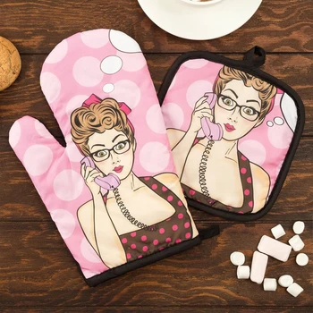 

Kitchen. set 2 ave. Ethel Love Life "Peas", prikh. 17 * 17 cm, sleeve. 26 * 16 cm, p / e 100%