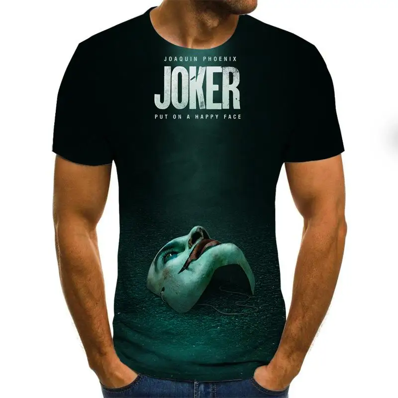 Новинка 2020 3D футболка Zomer Harajuku винтажный аниме графический Homme Grafische Gedrukt Joker